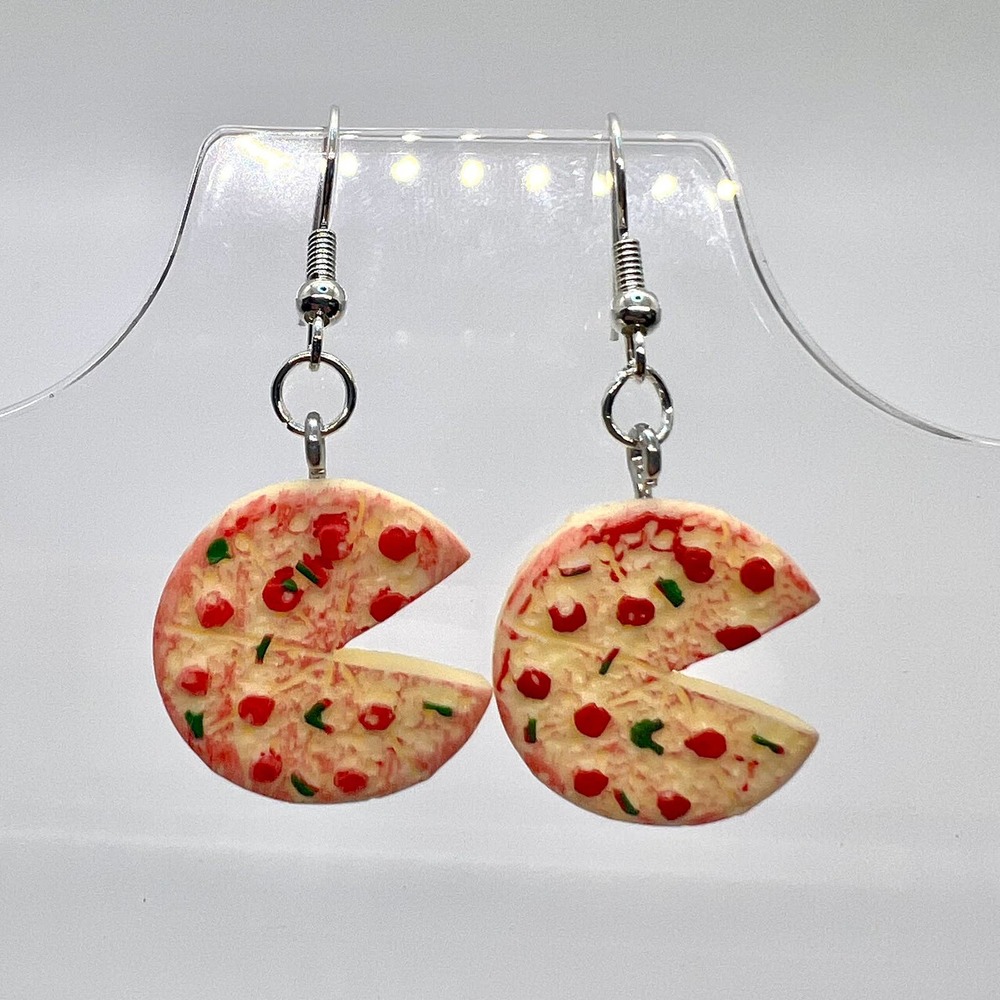 Pizza Earrings - Supreme Pepperoni Pizza - Pizza Slices - Gamer Earrings